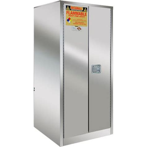 securall 60 gallon self close flammable cabinet stainless steel|60.